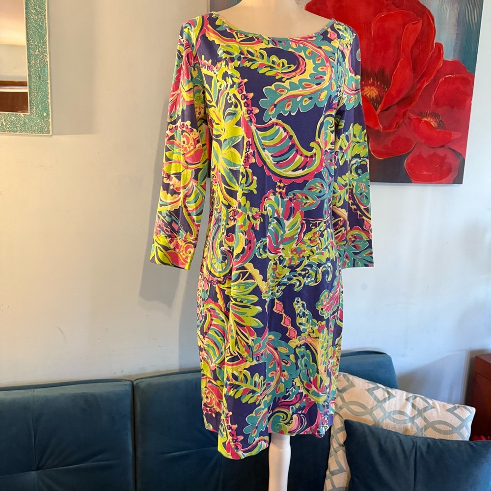 Lilly Pulitzer Sheath Dress Womens Size M Multicolor Toucan Play Marlowe